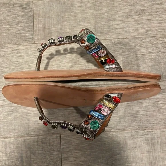 JEFFREY CAMPBELL Ibiza Naples Multicolor Jewel Embellished Sandals - Picture 15 of 16